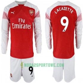 Koszulka Arsenal Alexandre Lacazette 9 Dziecięcy Domowe Stroje Piłkarskie 2018-2019 Długi Rękaw